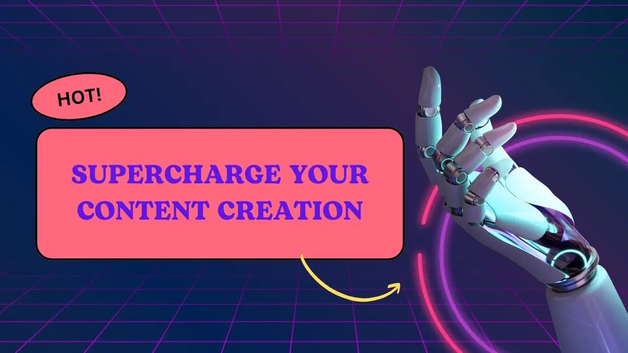 Illustration of AI and human collaboration in content creation