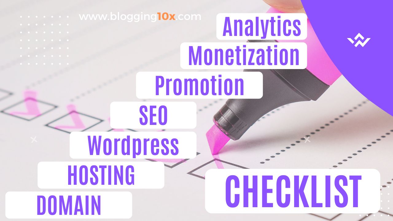Ultimate checklist items for new bloggers
